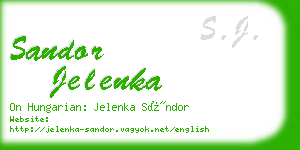 sandor jelenka business card